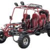 Hummer 4-Seater Buggy Go Kart, 200cc Electric Start, Automatic with Reverse, 10-inch Alloy Wheels - Red