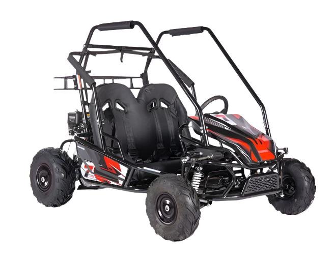 Interceptor XL Mid-size Go Kart, 7hp 4-Stroke Pull Start, Automatic, Full Suspension - Red