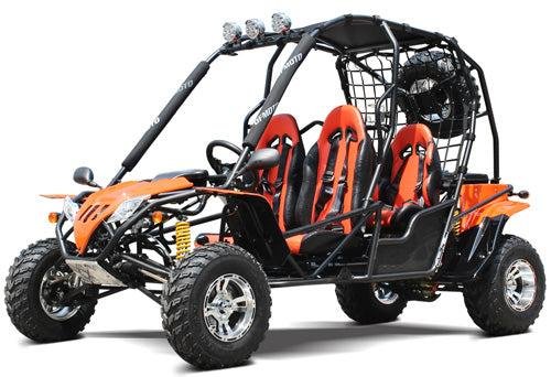 Jaguar 200 4-Seater Buggy Go Kart, Electric Start, Automatic with Reverse, 10-inch Deluxe Alloy Wheels, Ages 16 and up - White