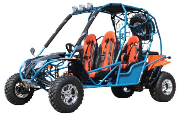 Jaguar 200 4-Seater Buggy Go Kart, Electric Start, Automatic with Reverse, 10-inch Deluxe Alloy Wheels, Ages 16 and up - White