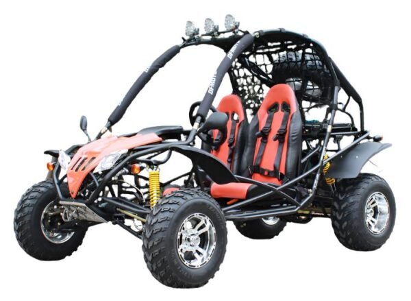Jaguar 200 DLX Buggy Go Kart, Electric Start, Automatic with Reverse, 10-inch Alloy Wheels, Ages 16 and up - Red