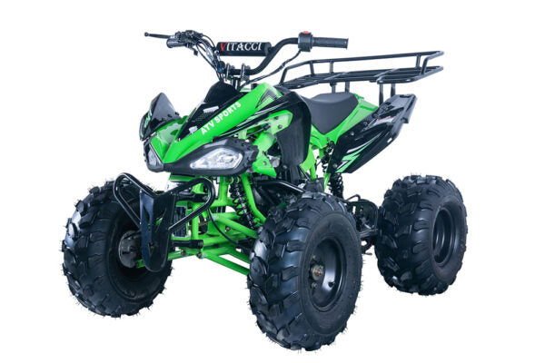 Jet9 125cc Sport ATV, Automatic with Reverse 8 inch Wheels, Rear Rack, Front Bumper, Ages 12 and up - Blue