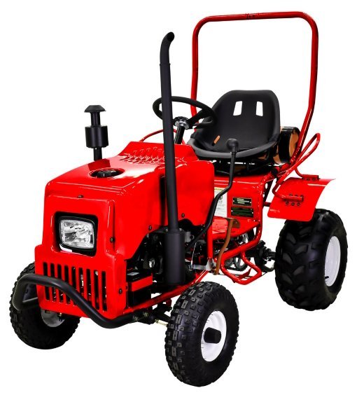 Kids Gas Mini Tractor, 125cc Engine with Electric Start, Automatic with Reverse, Ages 12 and up - Green
