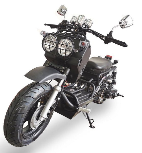 Maddog Gen I 150cc Street Scooter, Automatic, Front Disc Brake, 12 inch Aluminum Wheels - Matte Black