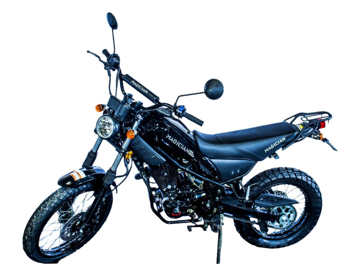 Magician 250 Enduro Bike, 5-Speed Manual, Electric Start, (19/16) Wheels - Red