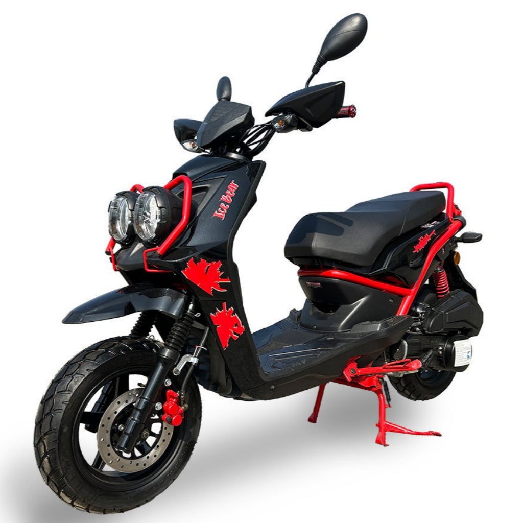 Malibu 150cc Street Scooter, Automatic, Front Disc Brake, 12 inch Aluminum Wheels - White