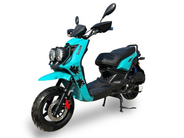 Malibu 150cc Street Scooter, Automatic, Front Disc Brake, 12 inch Aluminum Wheels - White