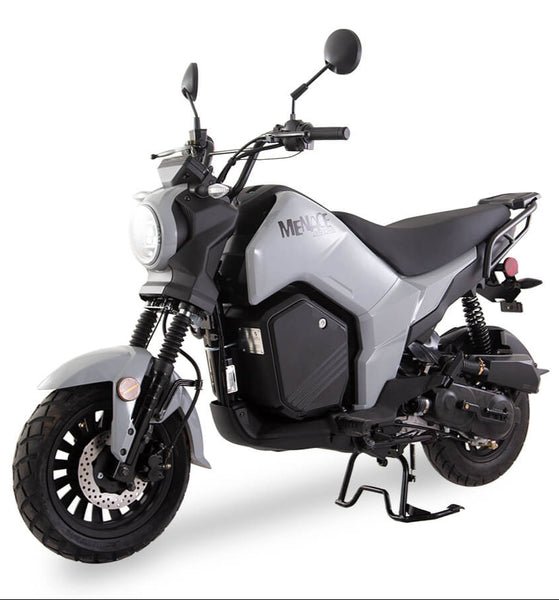 Menace 50cc Motorcycle, Automatic Shifting, Front Disc/Rear Drum Brakes, (12/10 in.) Wheels - Grey