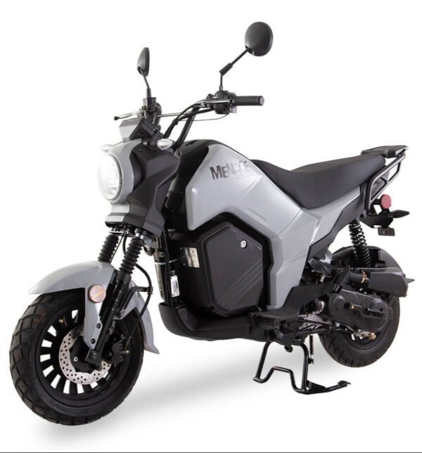 Menace 50cc Motorcycle, Automatic Shifting, Front Disc/Rear Drum Brakes, (12/10 in.) Wheels - Grey