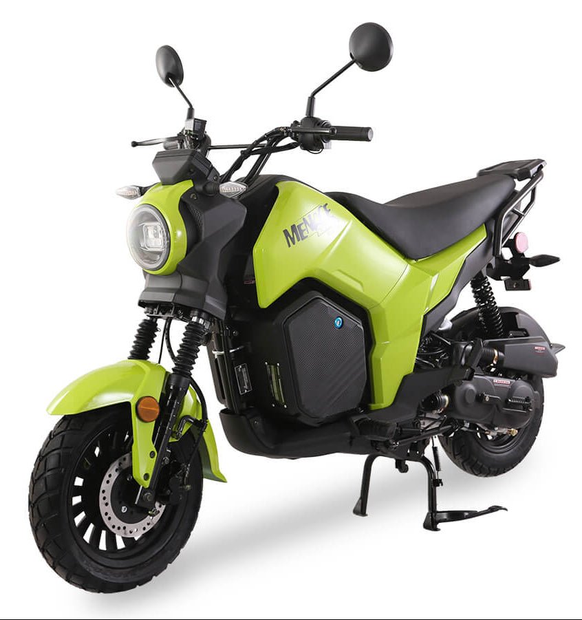 Menace 50cc Motorcycle, Automatic Shifting, Front Disc/Rear Drum Brakes, (12/10 in.) Wheels - Grey