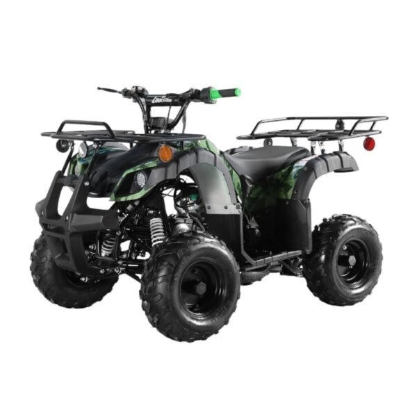 Mini 125cc Utility Style ATV, Electric Start, Automatic with Reverse, 7-inch Wheels, Ages 9-12 - Camo Green