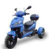 Mojo 150cc Street Trike, Automatic, Disc Brakes, Aluminum Wheels, Trunk and Windshield Included - Metallic Blue