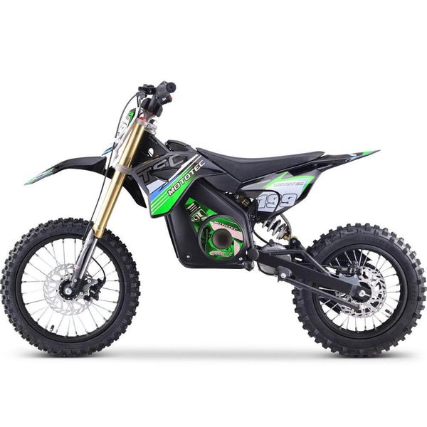 MotoTec 48v Pro Electric Dirt Bike 1800w Lithium Green