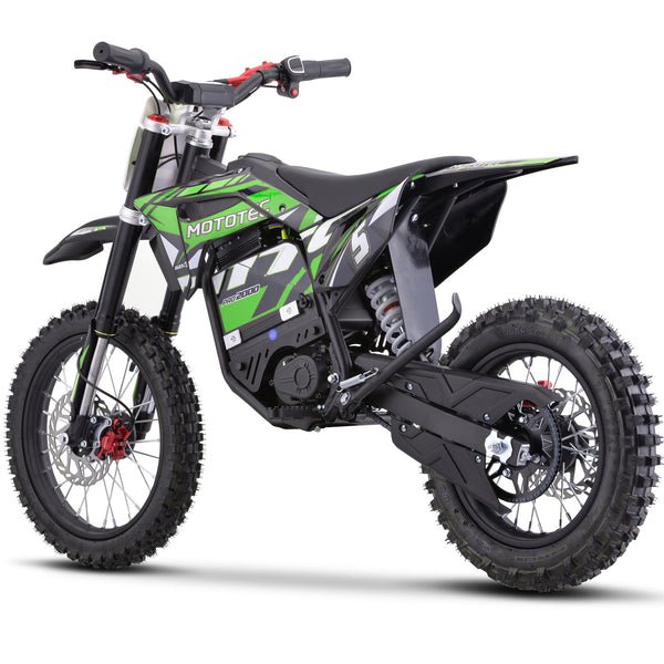 MotoTec 60v Pro Electric Dirt Bike 2000W Lithium Green