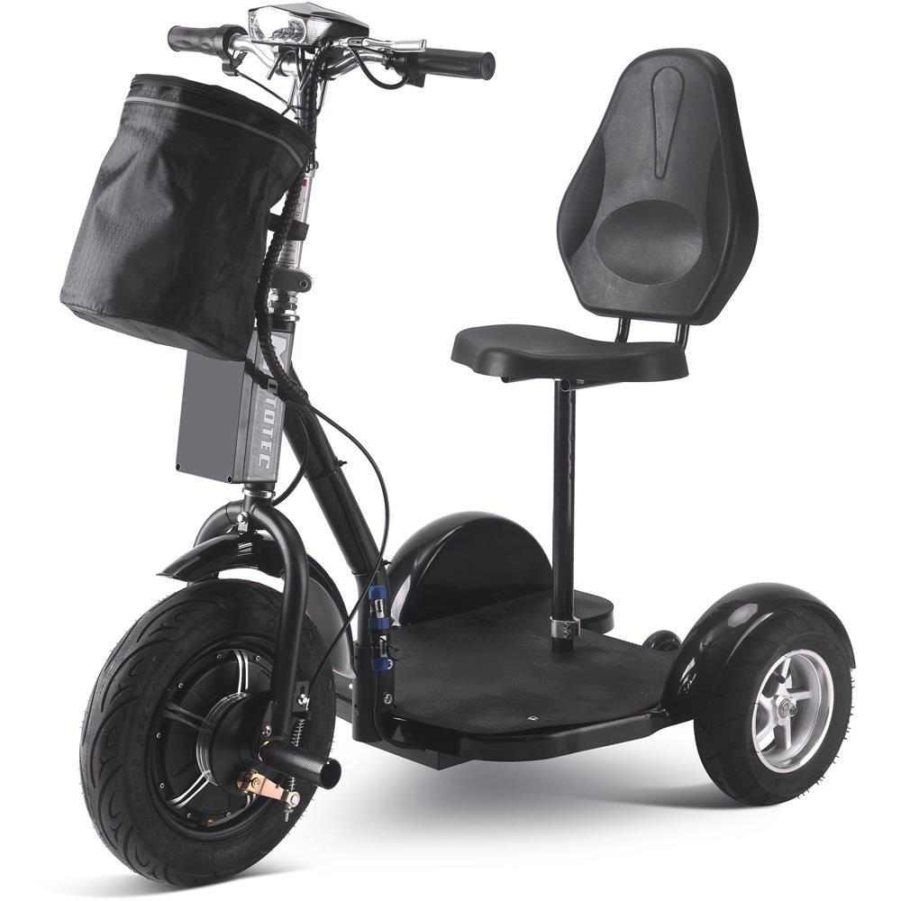 Buy MotoTec 1000W Electric Trike Scooter - MotoTec 1000W Electric Trike Scooter Three-Wheel view 2