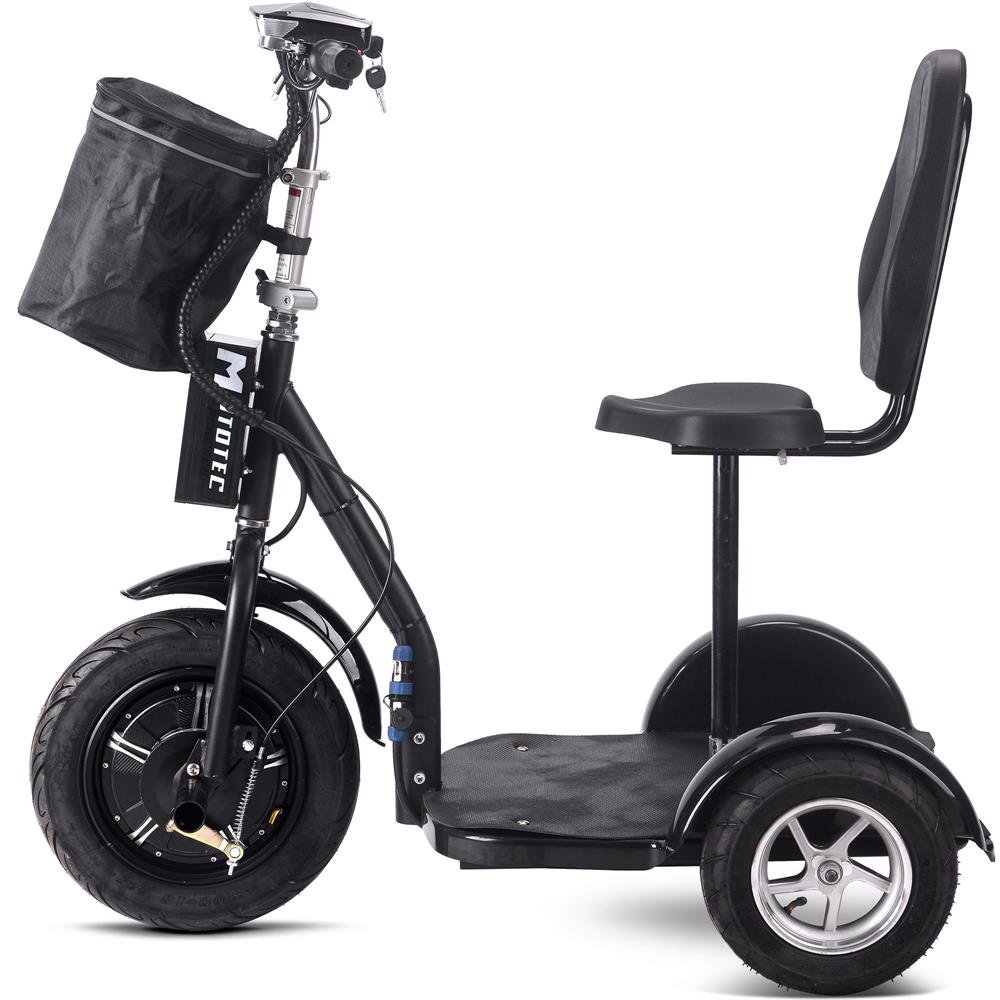 Buy MotoTec 1000W Electric Trike Scooter - MotoTec 1000W Electric Trike Scooter Three-Wheel view 3