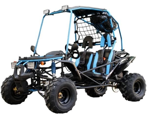 Pathfinder Mid-Size Kids Go Kart, 208cc 7.5hp Gas Engine, Electric Start, Torque Converter with Reverse, Ages 8 and up - Red