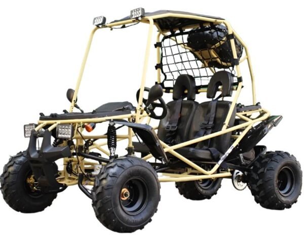 Pathfinder Mid-Size Kids Go Kart, 208cc 7.5hp Gas Engine, Electric Start, Torque Converter with Reverse, Ages 8 and up - Red