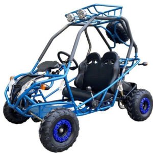 pgo-200gva-kids-gas-go-kart-6-5hp-196cc-engine-with-electric-start-automatic-torque-converter-with-reverse-kids-ages-7-12-blue