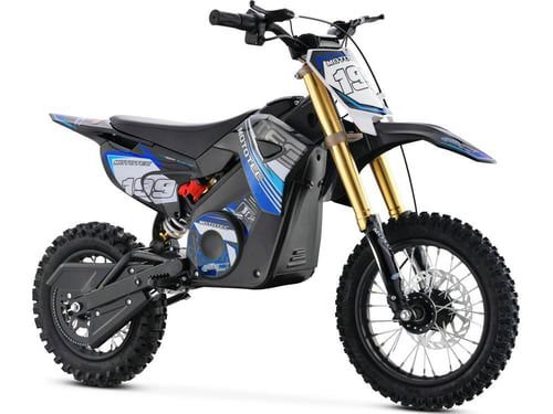 Pro Electric Dirt Bike, 36v 1000w Lithium, Ages 12 and up - Blue