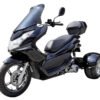 Q6 150cc Trike, Automatic Shifting, Full Wind Screen, Locking Trunk - Blue