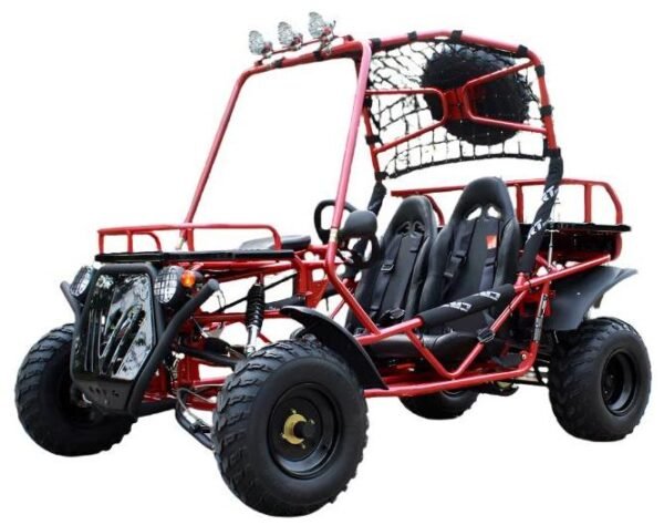 Rancher 200 Buggy Go Kart, Electric Start, Automatic with Reverse, 10-inch Steel Wheels, Ages 16 and up - Red