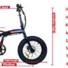 Revi Bikes Rebel Fat Tire 500W 48V Folding Electric Bike