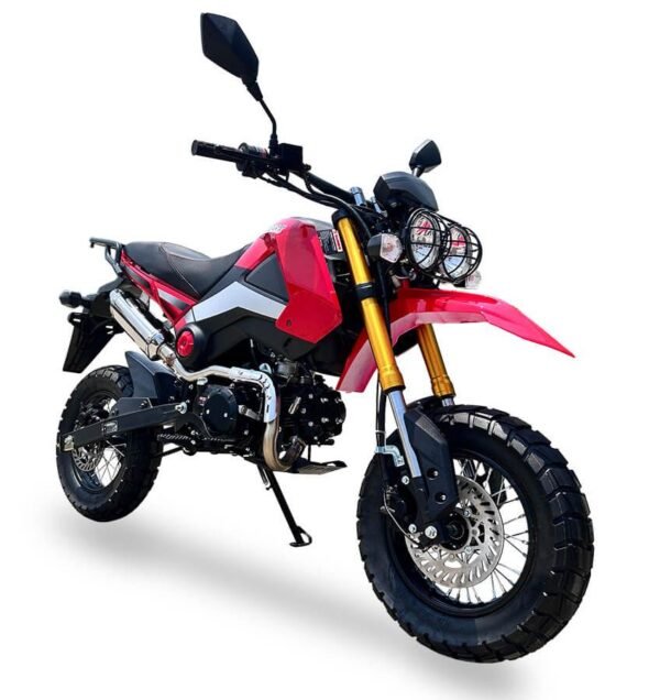 Rogue ADV 125cc Enduro Motorcycle, 4-Speed Manual, 12-inch Wheels - Red