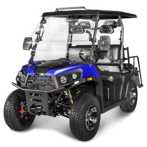 Rover 300 Gas Golf Cart, Electronic Fuel Injection, Automatic with Reverse, Deluxe Alloy Wheels, Windshield Included - Blue
