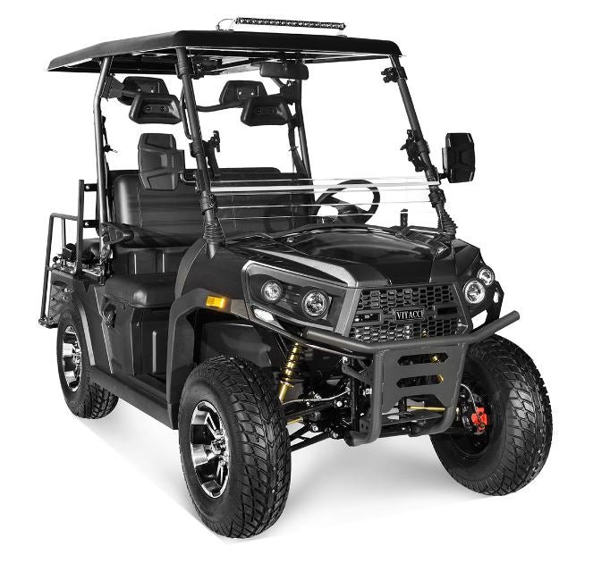Rover 300 Gas Golf Cart, Electronic Fuel Injection, Automatic with Reverse, Deluxe Alloy Wheels, Windshield Included - Blue