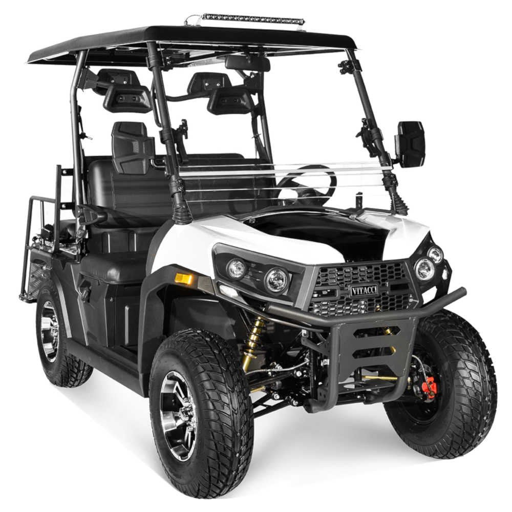 Rover 300 Gas Golf Cart, Electronic Fuel Injection, Automatic with Reverse, Deluxe Alloy Wheels, Windshield Included - Blue