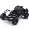 Sandman Kids Gas Powered Go Kart, 49cc 2-Stroke, Rear Suspension, Ages 4-6 - Black
