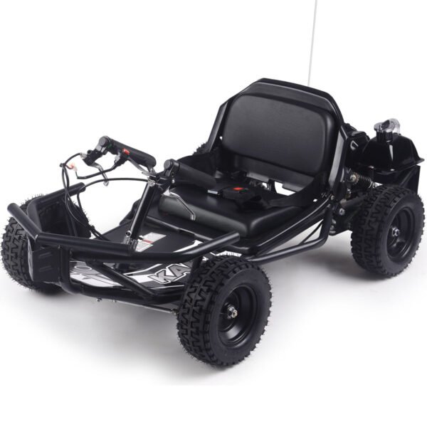 Sandman Kids Gas Powered Go Kart, 49cc 2-Stroke, Rear Suspension, Ages 4-6 - Black