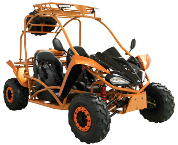 Shark DLX 125cc Mid-Size Kids Go Kart, Electric Start, 3-Speed Semi-Automatic with Reverse, Ages 12 and up - Black