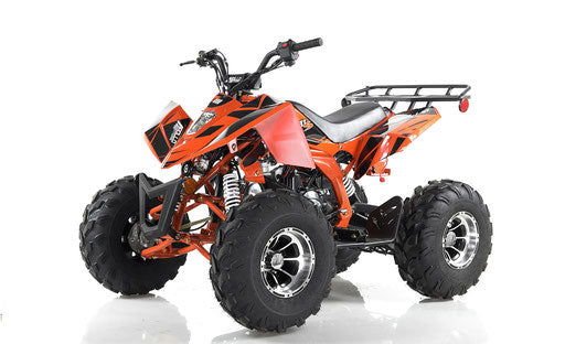 Sniper DLX 125cc Sport ATV, Fully-Automatic with Reverse, Deluxe Alloy Wheels, Ages 12 and up - Red