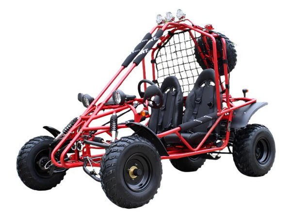 Spider 200 Buggy Go Kart, Electric Start, Automatic with Reverse, 10-inch Steel Wheels, Ages 16 and up - Red