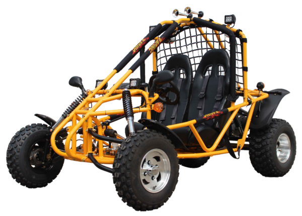Spider 300 DLX EFI Buggy Go Kart, Electic Start, Automatic with Reverse, 10-inch Alloy Wheels, Ages 16 and up - Red