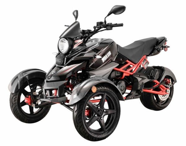 Spider X200 Trike, 3-Wheel Motorcycle, Automatic with Reverse - Black