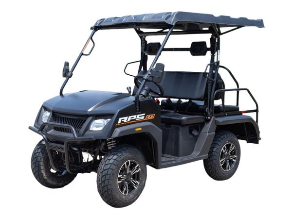 SSV 200 EFI Gas Golf Cart, Automatic with Reverse, Deluxe Alloy Wheels, Fully Assembled - Black