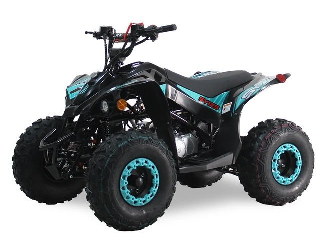 SYX 125cc Kids Sport ATV, 3-Speed Semi-automatic with Reverse, Ages 9-12 - Grey/Red