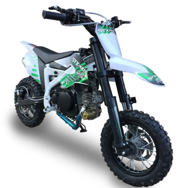 SYX Moto 60cc Kids Dirt Bike, Automatic Shifting, Electric Start, Ages 8 and up - Green