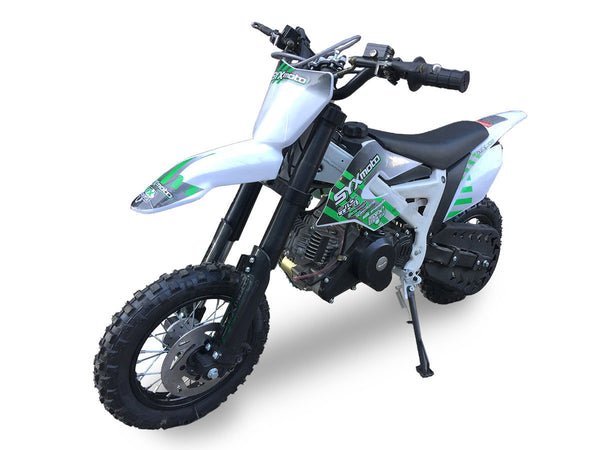 SYX Moto 60cc Kids Dirt Bike, Automatic Shifting, Electric Start, Ages 8 and up - Green