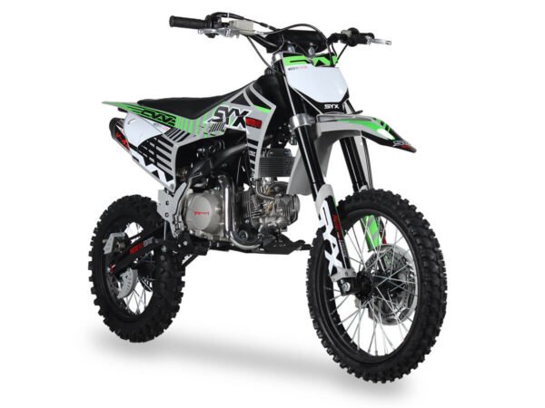 SYX Moto Pro 125cc 4-Stroke Gas Dirt Bike, 4-Speed Manual, Electric Start (17/14) Wheels, Ages 16 and up - Teal/Black