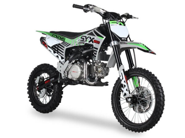 SYX Moto Pro 140cc 4-Stroke Gas Dirt Bike 4-Speed Manual Electric Start (17/14), Ages 16 and up - Teal/Black