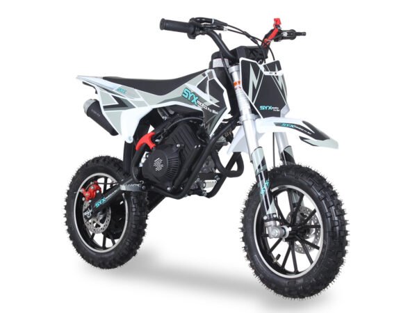 SYX Moto Pro Mini 50cc Kids Dirt Bike, 4-Stroke Pull Start, Automatic Shifting, Ages 6 and up - Black/Grey