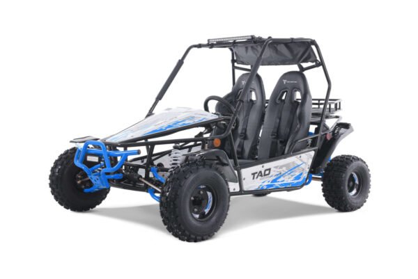 Tao Baja Sport 200 Adult Buggy Go Kart, Electric Start, Automatic with Reverse, LED Lightbar, Ages 16 and up - Blue