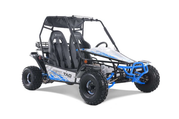 Tao Baja Sport 200 Adult Buggy Go Kart, Electric Start, Automatic with Reverse, LED Lightbar, Ages 16 and up - Blue