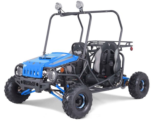 Tao Mojave 110cc Kids Gas Go Kart, Electric Start, Automatic with Reverse, Ages 8 and up - Blue