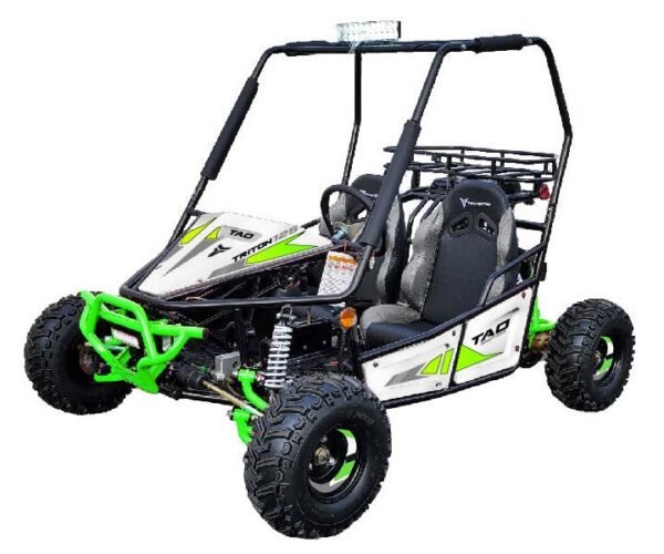 Tao Triton 125cc Kids Gas Go Kart, Electric Start, Automatic with Reverse, Ages 8 and up - Blue