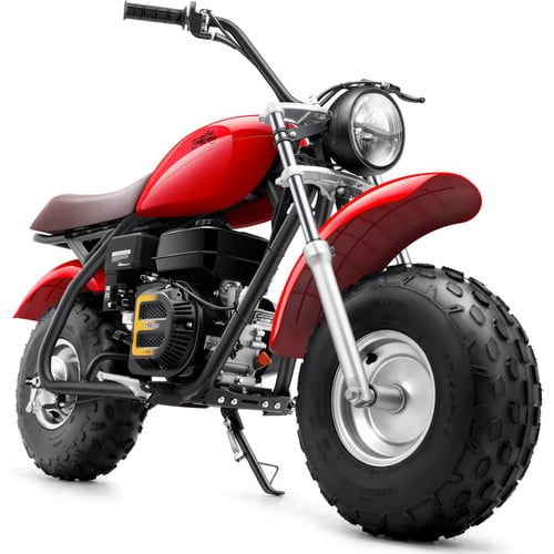 Trailcross Gas Powered Mini Bike, 7.5hp 4-Stroke, LED Headlight - Red